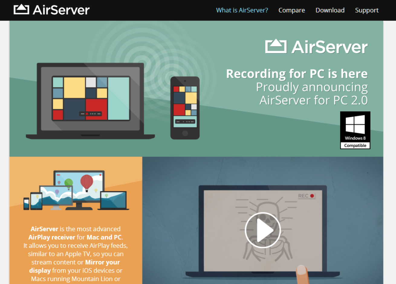 airserver screen recording