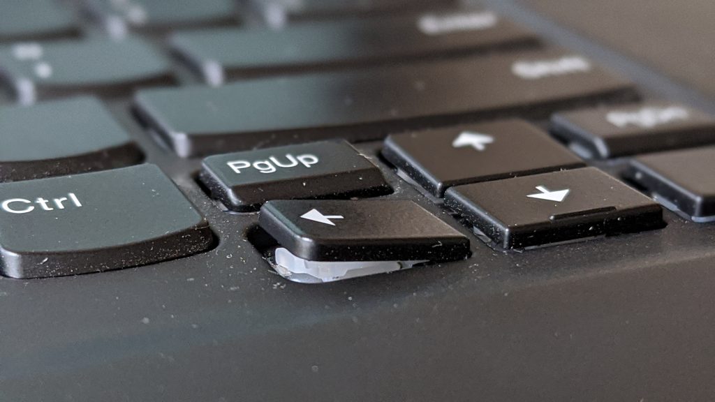 Left arrow key coming loose.